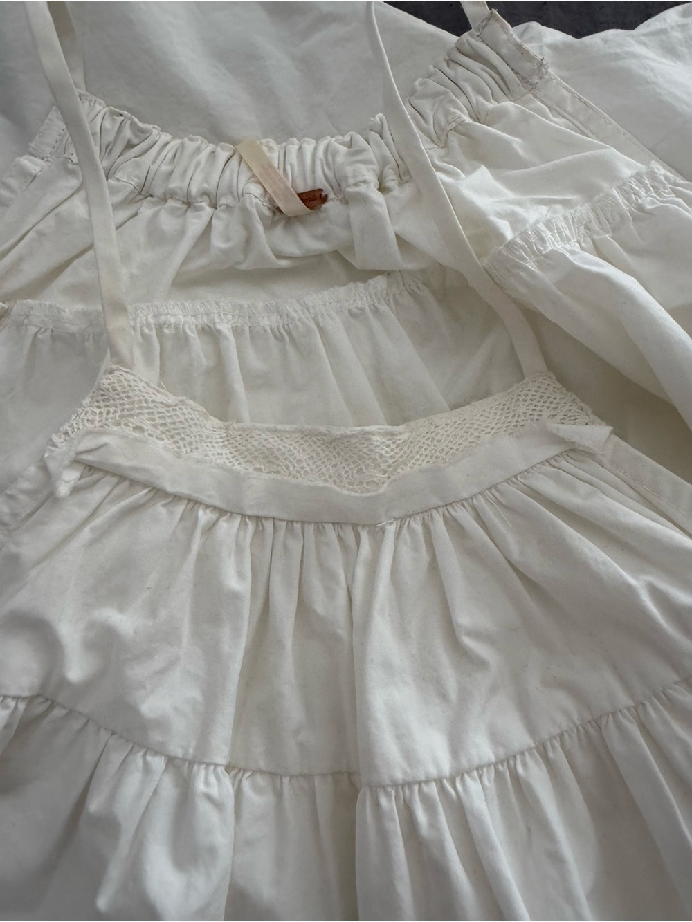 Free People  cotton beige  Lightweight Top & Shorts lace - Picture 6 of 10
